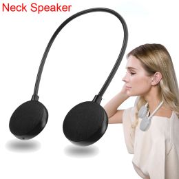 Speakers 2022 new neckband bluetooth speaker, V5.0/ fabric/ IPX5 waterproof/ stereo sound/ 8 hours battery life/ Support Micro SD