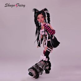 ShugaFairy Emery Bjd Doll 1/4 Lolita Pink Rock Rivet Style Y2K Dreadlocks Ball Jointed Dolls for Girls Fullset Option