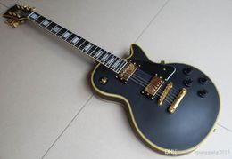 Whole New Cibson lpcustomElectric Guitar With Ebony Freboard Fretside Binding In Matte Black 1204101677993