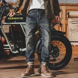 Men's Jeans Mens Jeans Motorcycle Trousers Conical Mens Jeans Elastic Gothic Korean Fashion Luxury Summer Denim Aesthetic StyleL2403