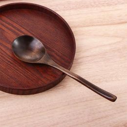 Spoons Nonstick Simple Portable Japanese-Style Natural Wood Public Spoon Tablespoons Cooking Utensils Tableware Kitchen Gadget