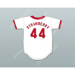 DARRYL STRAWBERRY 44 SPRINGFIELD NUCLEAR POWER PLANT SOFTBALL TEAM BASEBALL JERSEY Stitched Top