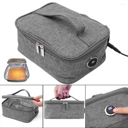 Dinnerware USB Rechargeable Insulated Lunch Bag Waterproof Electric Heating Thermal For Women Men