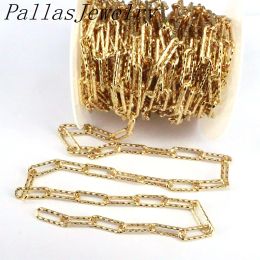 Necklaces 3 Meters, 8*22mm jewelry accessories,diy chain,gold plated,diy bracelet necklace,hand made,jewelry making