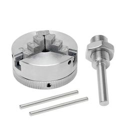 Alloy 3-Jaw 4-Jaw Chuck Connecting Rod Self Centering Wood Turning Chuck Optional Clamp Accessory for Mini Metal Lathe