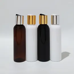 Storage Bottles 30pcs 120ml Plastic Cosmetic With Gold Aluminum Disc Caps Body Lotion Shampoo Shower Gel Oil 4oz PET Refillable