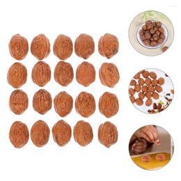 Party Decoration 50 Pcs Artificial Walnut Kid Toy Fake Walnuts Safe For Kids Plastic Decorations