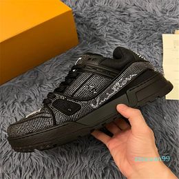 top Designer Platform women Quality Casual shoes leather lace-up sneaker fashion lady Flat Running