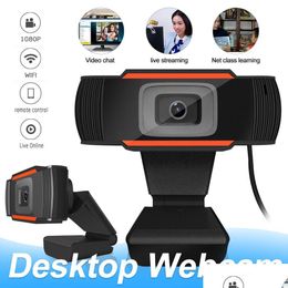 Webcams Camera Fl Hd 1080P With Microphone Video Call For Pc Laptop Retail Box Drop Delivery Computers Networking Computer Accessories Otp9X