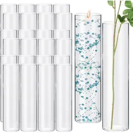 Vases 24 Pack Glass Cylinder Bulk For Table Centrepiece Wedding Home Decorations (16 X 4 Inch) Freight Free Vase Room Decor