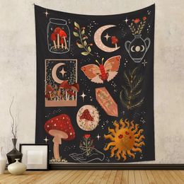 Tapestries Ins Hanging Cloth Mushroom Tapestry Bedroom Home Decoration Artistic Simple Background Kids Room Decor