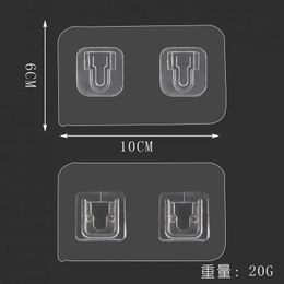 2024 Perforated Punch-free Wall-mounted Socket Router Holder Socket Transparent Storage Self-adhesive Cable Home Decor Organiser