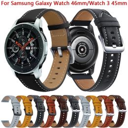 For Samsung Galaxy 46mm SM-R800 Watchband Replacement Leather Strap For Samsung Watch 3 45mm Gear S3 22mm Watch Bands Wristband