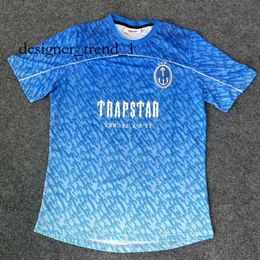 Trapstar T Shirt Hugh Quality Men's T-shirts Mesh Football Jersey Blue Black Red Men Sportswear T-shirt 6654