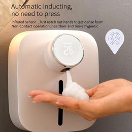 Liquid Soap Dispenser 320ML Wall-mounted Automatic Touchless Sensor Foam Machine With Temperature Display Hand Sanitizer