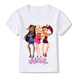 Children LoliRock Magical Girl Design Funny T-Shirts Boys Girls Anime Great Tops Tees Kids Crew Neck Clothes For Toddler,ooo5142
