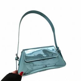 candy Colored PU Shoulder Bag for Women Simple Underarm Bags Lightweight and Practical Satchel J73S#