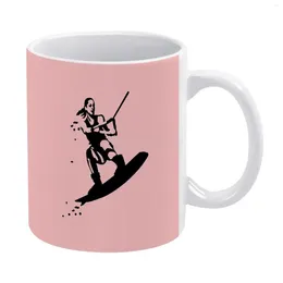 Mugs Wakeboarding White Mug Coffee Afternoon Tea Christmas Cups Ceramic 330ml For Wake Water Wakeboard Sports La