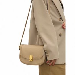 zr DIARY Soft Leather Vintage Saddle Bag Women Metal Buckle Versatile Underarm Bag Casual Crossbody Ladies Bag L200 b6Di#