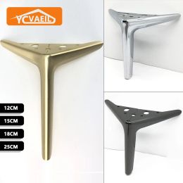 4pcs Metal Sofa Legs for Furniture Feet Black Gold Tv Cabinet Bed Coffee Table Legs Desk Stool Chair Foot Hardware 12/15/18/25cm