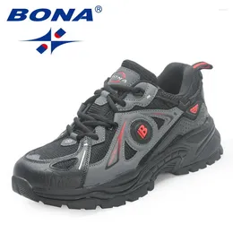 Casual Shoes BONA 2024 Designers Man Spo Anti-slip And Wear-resistant Running Men Breathable Sneakers Outdoor Jogging Walking