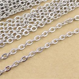 10m Squash Cross Necklace Chains Bulk Chains Necklace Link Chains For Jewelry Making DIY Handmade Supplies Bulk Jewelry Findings