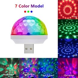 Mini USB LED Car Atmosphere Light RGB Music Sound Control DJ Disco Ball Lamp Home Party USB To Apple Android Phone Disco Light