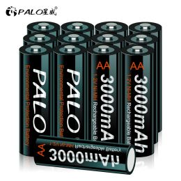 PALO 1.2V AA Rechargeable Battery 3000mAh 2A NI-MH Battery And Smart Battery Charger For 1.2V AA AAA NI-MH Rechargeable Battery