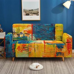 Chair Covers Dustproof And Non-slip Elastic Sofa Cover Four Seasons Universal All-inclusive Multi-color Tie-dye Protective Cushion