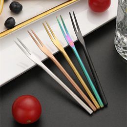 Forks Fruit Fork Fine Pointed Teeth Comfortable Feel Difficult To Scratch Easy Clean Not Prone Aging Tableware Dining