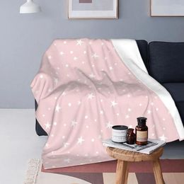 Blankets Stars Flannel Blanket Pink Funny Throw For Home El Sofa 125 100cm Rug Piece