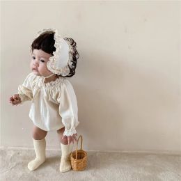 8630 Newborn infant Baby Girl Lovely Lady Broken Flower One-piece Clothes Little Lori Gentle Lace Romper + Headband