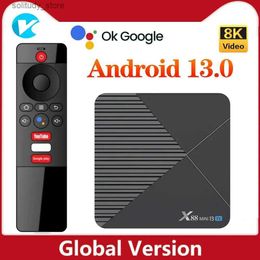 Set Top Box X88 Mini 13 TV Box Android 13 ATV UI Rockchip RK3528 quad core 64 bit Cortex A53 supports 8K video 4K 60f WiFi 6 BT5.0 set-top box Q240330