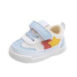 Buty dla niemowląt Dziewczęta chłopcy siatka oddychająca swobodne buty dzieci wygodne miękkie sole trampki pierwsze spacerowicze buty dla dzieci