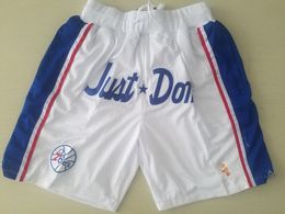 Mens''Philadelphia''76ers''shorts Basketball Retro Mesh Embroidered Casual Athletic Gym Team Shorts 005