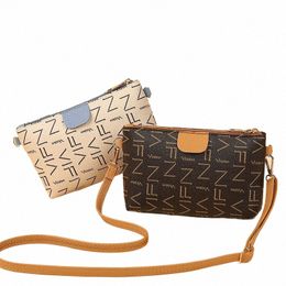 fashion Summer Korean Printed Letters Hit Colour Simple Large-Capacity Women's Bag One-Shoulder K1dx#