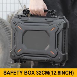 Tool Box Hard Carry Case Bag Waterproof Safety Carrying Case PU Portable Tools Suitcase Military Pistol Storage Bag and Foam Pad