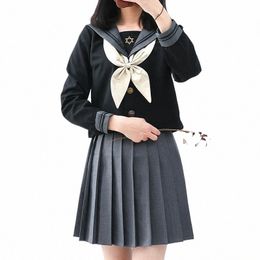 new Japanese Korean Versi Jk Suit Woman School Uniform High School Sailor Navy Cosplay Costumes Student Girls Pleated Skirt5XL k2J4#
