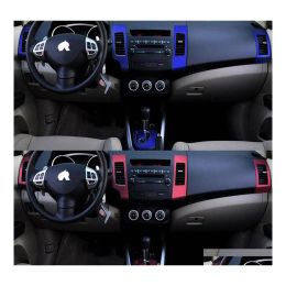 Stickers Car Stickers For Mitsubishi Outlander 20062011 Interior Central Control Panel Door Handle Carbon Fibre Decals Styling Accessorie D