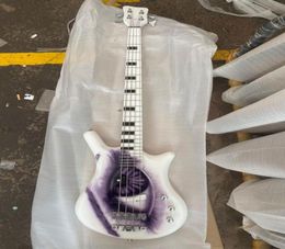 Rare Custom 4 Strings Symbol One EYE White Electric Bass Guitar 100 Handmade 26 Frets Black Block Inlay Chrome Hardware8004657