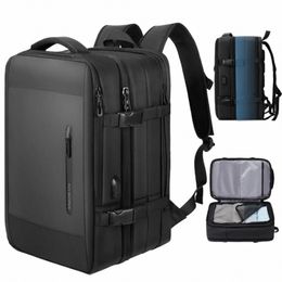 men's Minimalist Busin Travel Backpack Large Expandable 17 inch Laptop Backpack Anti-Theft Trip Lage Bag with USB Charging g00a#