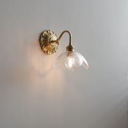 IWHD Smoke Grey Glass LED Wall Lights Fixtures For Home Decor Living Room Bedroom Bathroom Copper Modern Wandlamp Sconce Lamp