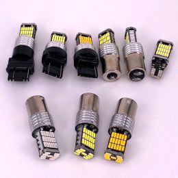 2PCS White BA15S P21W 1156 T15 PY21W T15 W16W 1157 P21/5W BAY15D 7443 3157 LED Bulbs With 45SMD 4014 Chip Car Turn Signal Lamp