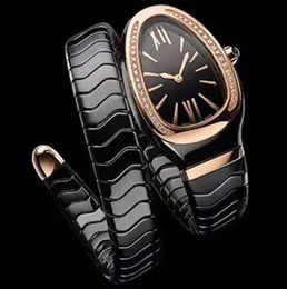 Classic Womens Watch Diamond Quartz Watches 35mm Ceramic Bracelet Single Ring Double Ring Can Choose Life Waterproof Design Lady W9364183