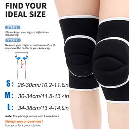 1 Pair Sports Knee Pad Adults Kid Dance Knee Protector Elastic Thicken Sponge Knees Brace Support for Gym Yoga Workout Training