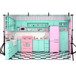 Avezano My Cupcakes Photography Kitchen Pink Cooking Baking Girl Birthday Cake Table Decor Background Backdrop Photo Studio