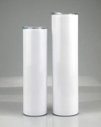 20oz 30oz Sublimation tapered Tumbler Stainless steel blank white cup with lid straw bottle sea OOB19594860403