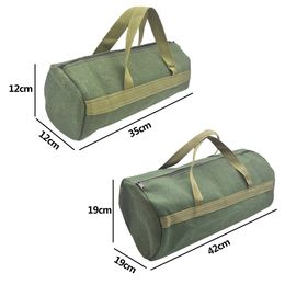 Multi-functional Canvas Tool Bag Practical Convenient Classic Texture Hardware Screwdriver Wrench Electrician Toolkit