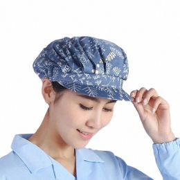 women Carto Kitchen Baking Cap Chef Waiter Work Hat Breathable Cooking Cap Restaurant Factory Worker Uniform Homework Hat 47yu#