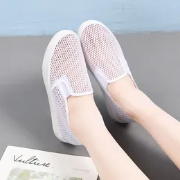 Casual Shoes Tenis Feminino Women Sneakers Flats Ladies Vulcanised Walking Spring Summer Mesh Breathable Slip On Female Fashion